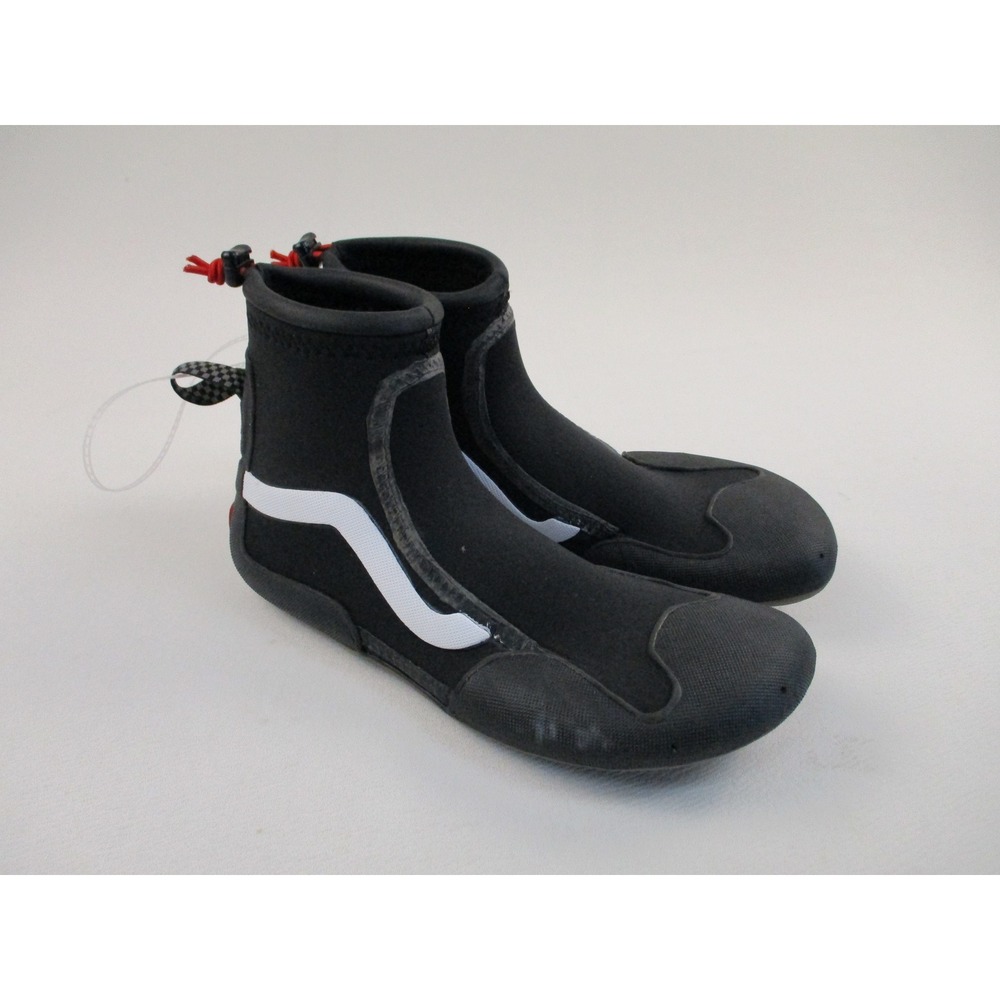 Vans Surf Boot 2 Mid Men 8 Black White Neoprene Wetsuit Booties Utility
